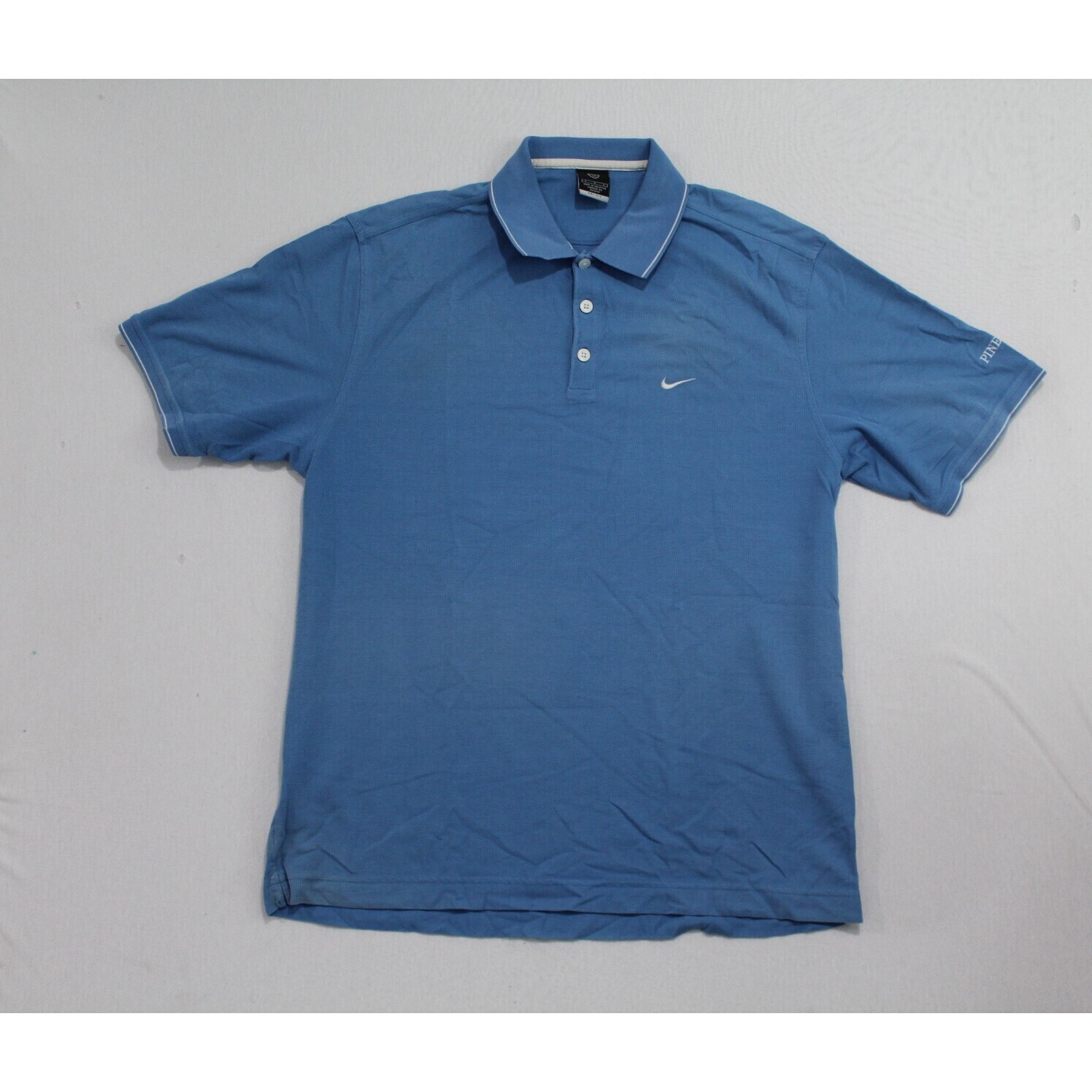 Nike Golf Men Blue Golf Shirts Short Sleeve Dri Fit Size Large